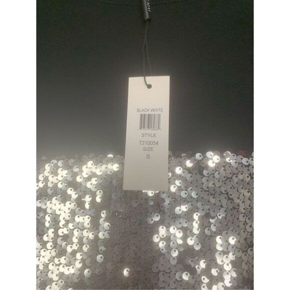 Sequin Striped Detail Sweatshirt - Picture 4 of 6